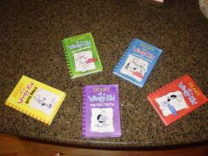 Diary of a Wimpy Kid all 5 books signed Jeff Kinney  