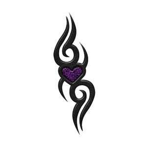  Tribal Design with Heart in Purple   4 h   REFLECITVE 