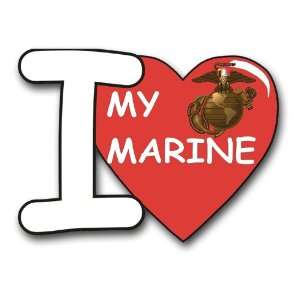  US Marine Corps I Love My Marine Decal Sticker 5.5 