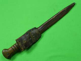 WW1 Dutch Trench Fighting Knife with Original Scabbard Matching 