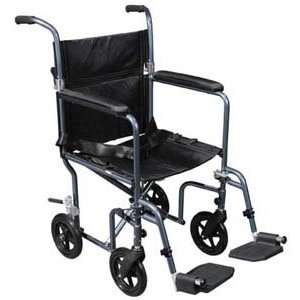  Flyweight Lightweight Transport Wheelchair with Removable Wheels 