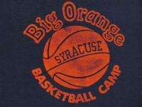 vintage NIKE GREY TAG SYRACUSE ORANGEMEN BASKETBALL CAMP 80s retro t 