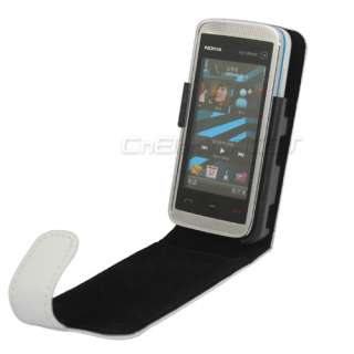 HQ White Leather Case Cover For Nokia 5530 XpressMusic  