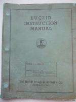 1941 Euclid Road Machinery Tractor Instruction Manual  