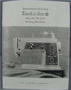 Singer 600E Touch & Sew Operating Instructions  
