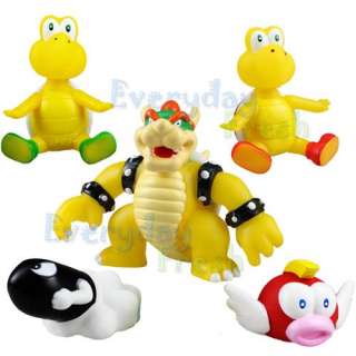 Nintendo Wii Super Mario Bros Bowser Koopa 5 Figure Set  
