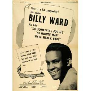   Booking Billy Ward Musician Artist   Original Print Ad: Home & Kitchen