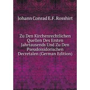   Decretalen (German Edition) Johann Conrad E.F. Rosshirt Books