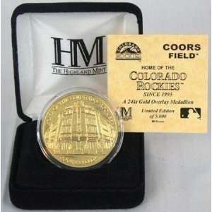  Coors Field 24Kt Gold Commemorative Coin Sports 