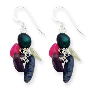   Dark Green & Purple Pearl Quartz Earrings: West Coast Jewelry: Jewelry