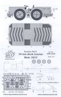 72 Olimp Resin RUSSIAN NAVY CARRIER 10 TON DECK TRACTOR  