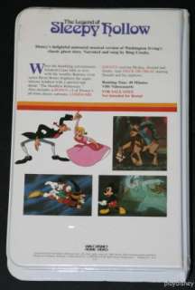 Disney Vintage   The Legend of Sleepy Hollow VHS 75VS RARE Plus Two 