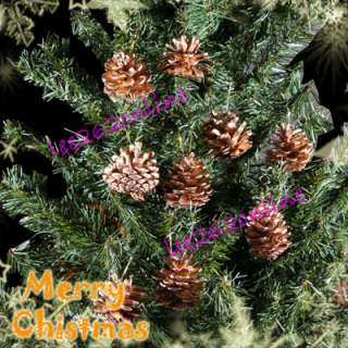 LOT OF 9 Vintage Sparkley Pine cones Christmas Decoration Ornament 