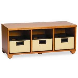  Bolton Alaterra Solid Wood Cubby Bench   Honey