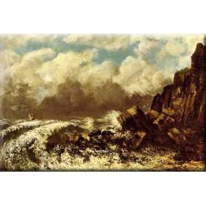   Etretat 16x11 Streched Canvas Art by Courbet, Gustave