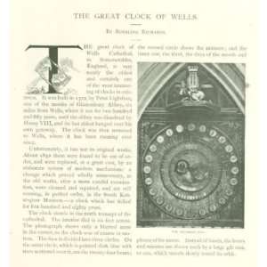  1903 Clock Tower Wells Cathedral Somersetshire England 