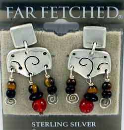 STERLING SILVER FAR FETCHED amulet series EARRINGS #769  