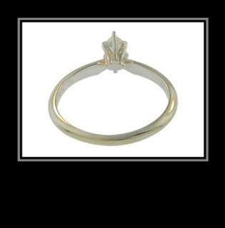 Ladies 14K White Gold Marquise Diamond Engagement Ring   1/4 Carat TDW 