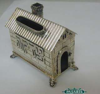 Sterling Silver Charity Box Tzedakah Israel Judaica  