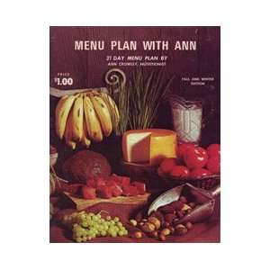  Menu Plan with Ann   Fall and Winter Edition Ann Crowley Books