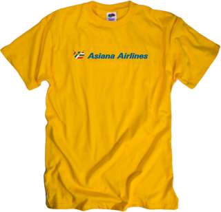 Asiana Airlines Retro Logo Korean Airline T Shirt  