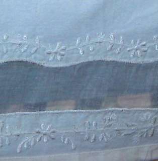 NIP Rachel Ashwell WHITE Embroid Organza CAL KING Bed Skirt  