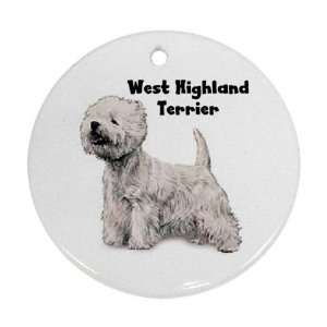  West Highland Terrier Westie Ornament (Round): Home 
