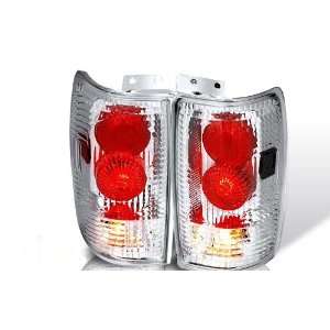 97 02 Ford Expedition Altezza Tail Light   Chrome / Clear 