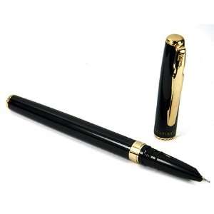    Extra Fine Thin Golden Ring Black Fountain Pen