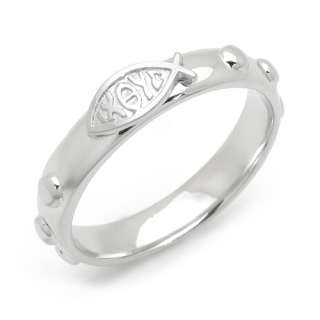 Rosary Ring Sterling Silver /Christian Cross Ring RS010  