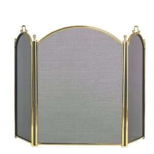  3 Fold Arched Solid Brass Screen