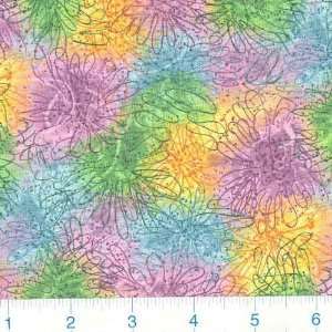  45 Wide Floral Texture Dahlia Fabric By The Yard: Arts 