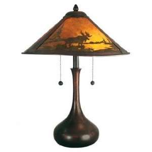  Dale Tiffany Winderness Mica Shade Table Lamp: Home 