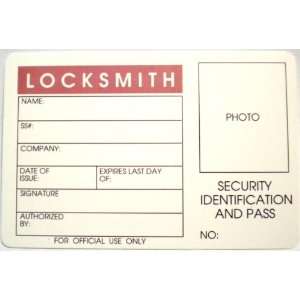  Locksmith Halloween Novelty Identification Card Fake ID 