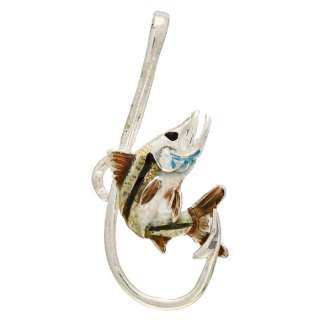 Florida Snook Fish Hook Cap Pocket Clip Trophy Jewelry  