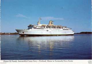 Prince Of Fundy Ship Nova Scotia Canada Used Postcard  