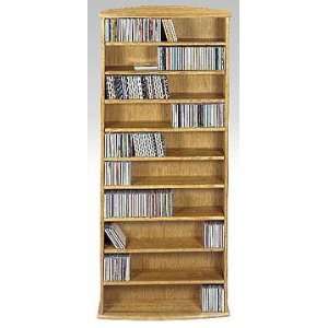  Oak Wood Technology CD DVD Wall Rack Media Storage: Office 