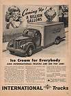 1946 VINTAGE INTERNATIONAL TRUCKS ICE CREAM FOR EVERYBODY PRINT AD