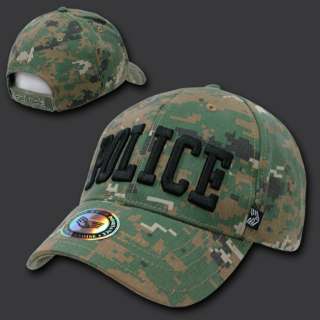 CAMOUFLAGE POLICE OFFICER BASEBALL CAP CAPS HAT HATS  