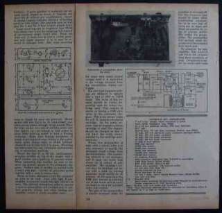 PreAmp Tube powered 1949 HowTo build PLANS Preamplifier  
