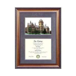 Wayne State University Suede Mat Diploma Frame with Lithograph:  