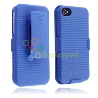 Blue Swivel Holster Belt Clip Cover W/ Stand+PRIVACY FILTER for iPhone 