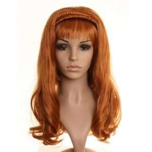  Ginger Wavy Fishtail Plait 3/4 Wigs Half Wigs Hairpieces 
