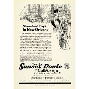 1922 Ad Sunset Limited Route Ship New Orleans Southern Pacific Line 
