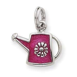 Sterling Silver Dark Pink Water Jug Charm QC4172 Jewelry