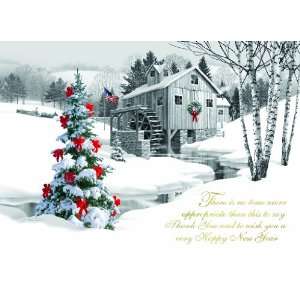  Pencil Drawn Water Mill Holiday Cards