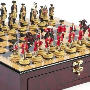   Chessmen & Tribeca Wooden Chess Board with Storage: Toys & Games