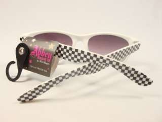 Abbey Dawn black white Checker Design Plastic Sunglasses New  