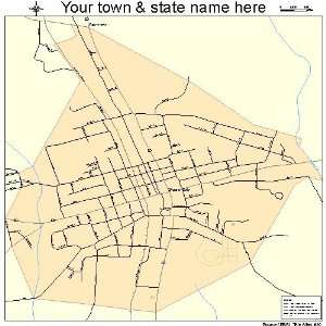  Street & Road Map of Chase City, Virginia VA   Printed 