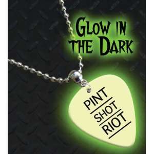  Pint Shot Riot Glow In The Dark Premium Guitar Pick Necklace 